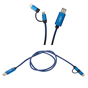 CU9519-C
	-JOLTEX 3-IN-1 CHARGING CABLE
	-Royal Blue (Clearance Minimum 60 Units)